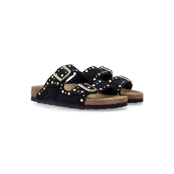 Birkenstock Arizona Rivet Black Suede Leather Sandals - NWT